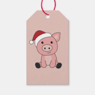 Pig Christmas Snow Winter Animals Pigs Gift Tags