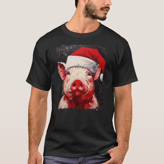 Pig Christmas T-Shirt (Front)