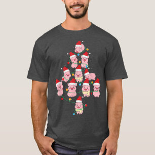 Pig Christmas Tree Merry Pigmas Funny Piggy Lover T-Shirt
