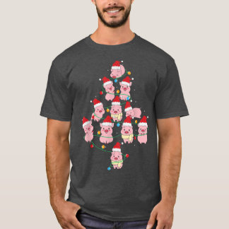Pig Christmas Tree Merry Pigmas Funny Piggy Lover  T-Shirt