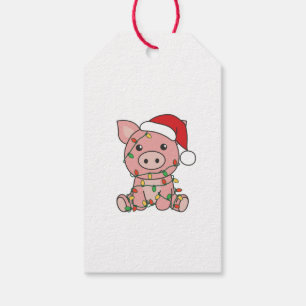 Pig Christmas Winter Animals Pigs Gift Tags