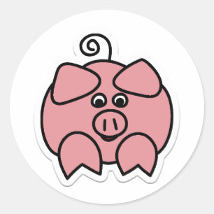 pig classic round sticker