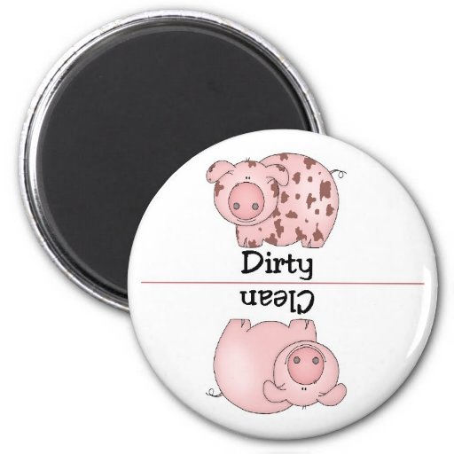 Pig Clean Dirty Dishwasher Magnet | Zazzle