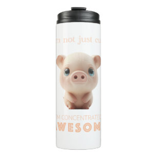 Pig Concentrated Awesome Cute Adorable Funny Quote Thermal Tumbler
