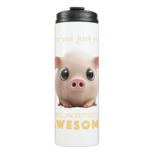 Pig Concentrated Awesome Cute Adorable Funny Quote Thermal Tumbler