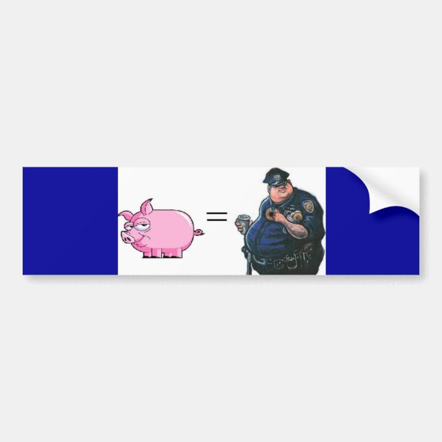Pig = Cop Bumper Sticker (Front)