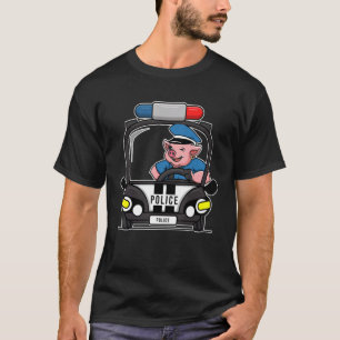 Pig Cop Hog Farm Animal For Men Women T-Shirt