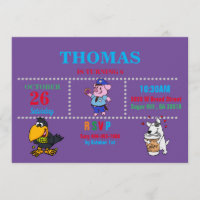 Pig, Crow, Dog Funny Invitation
