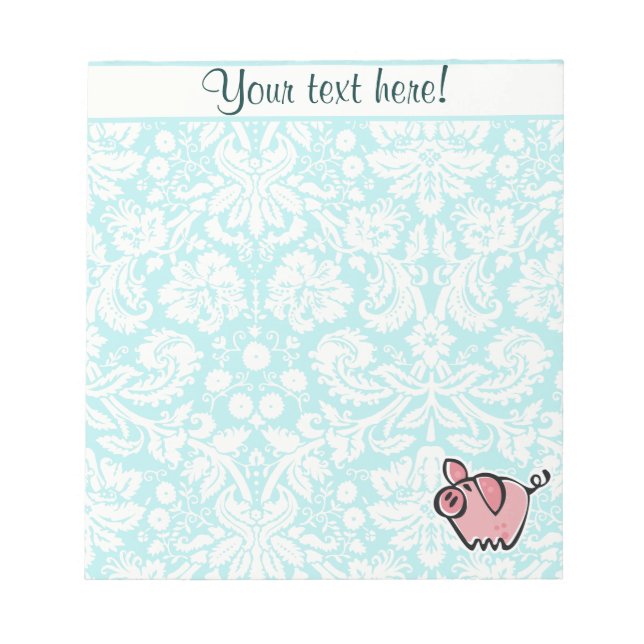 Pig; Cute Notepad (Front)