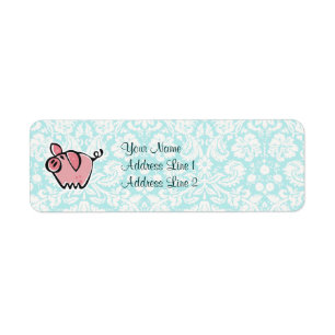 Pig; Cute Return Address Label