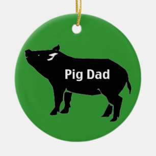 pig dad-001 ceramic tree decoration