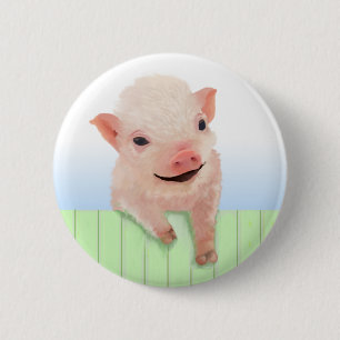 Pig Day 6 Cm Round Badge