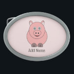 Pig Design Personalised Belt Buckle<br><div class="desc">Belt buckle pig design that you can customise with any text of your choice. Should you require any help with customising then contact us through the link on this page. Pig design personalised belt buckle</div>