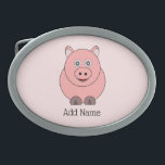 Pig Design Personalised Belt Buckle<br><div class="desc">Belt buckle pig design that you can customise with any text of your choice. Should you require any help with customising then contact us through the link on this page. Pig design personalised belt buckle</div>