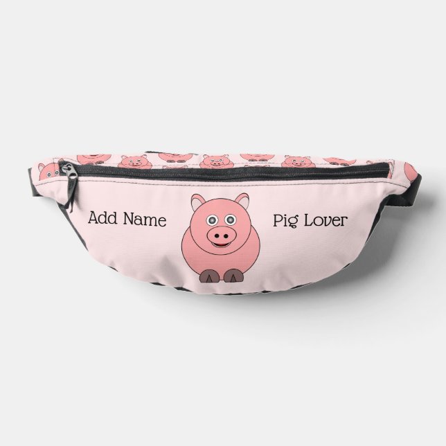 Pig Design Personalised Bum Bags (Lay Down)