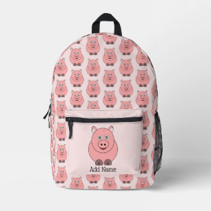 Pig Design Personalised Printed Backpack