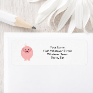 Pig Design Personalised Return Address Label