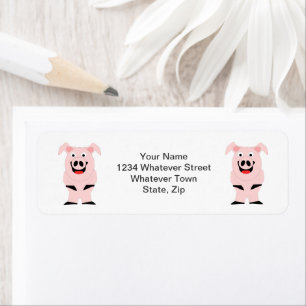 Pig Design Personalised Return Address Label