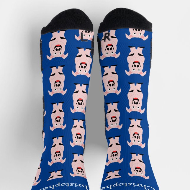 Pig Design Personalised Socks (Top)