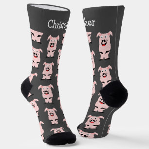 Pig Design Personalised Socks