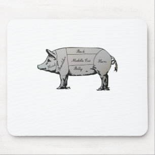 Pig Diagram Mouse Pad
