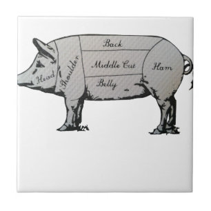 Pig Diagram Tile