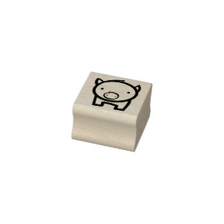 Pig Doodle Rubber Stamp