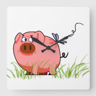 Pig Dragonfly Clock