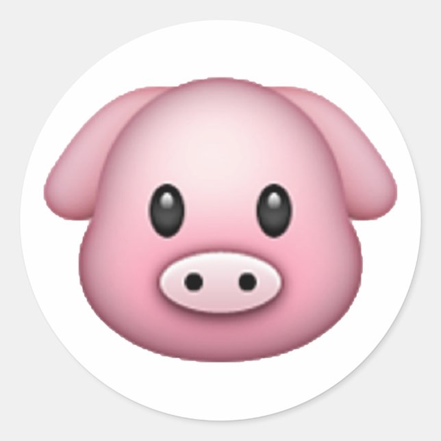 Pig - Emoji Classic Round Sticker (Front)
