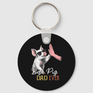Pig Ever Men Daddy Animal Lover Fathers Day Key Ring