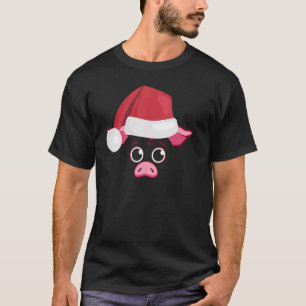 Pig Face Animal Big Cute Face Costume Christmas T-Shirt