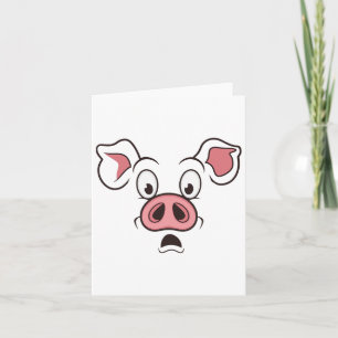 Pig Face Costume  Card