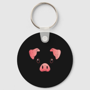 Pig Face Costume Cute Hog Halloween Animal Kids Key Ring