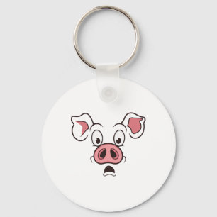 Pig Face Costume Key Ring