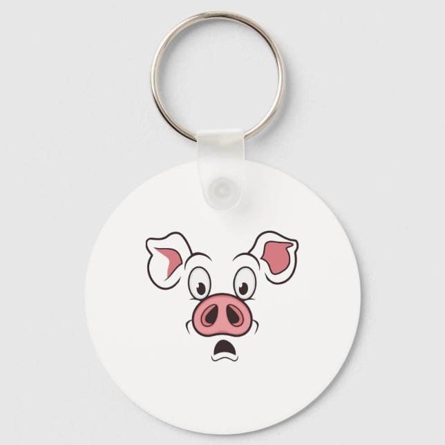 Pig Face Costume  Key Ring (Front)