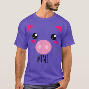 Pig Face Kawaii Halloween Costume For Mimi Funny w T-Shirt