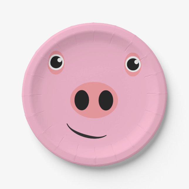 Pig Face Paper Plate (Front)