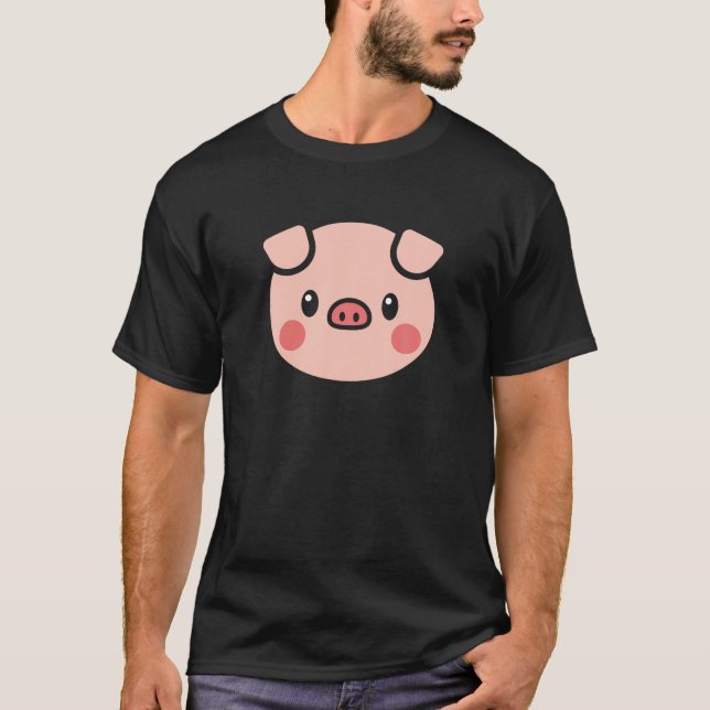 Pig Face Shirt Gift For Pig Lover T Shirt (Front)