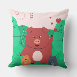 Pig Family Pillow