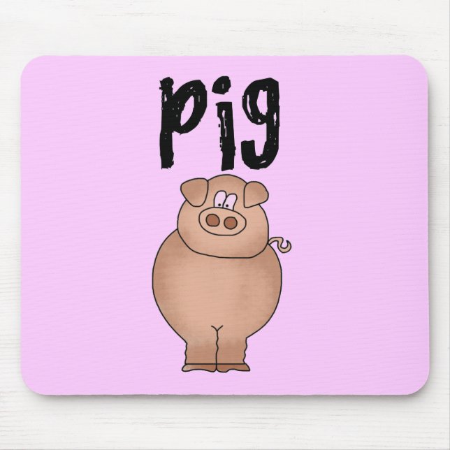 Pig Farm Animal Tshirts and Gifts Mouse Pad (Front)