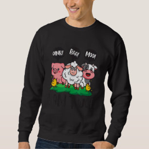 Pig Farm Farmer Pig I Am Two Cow Sheep Party Them Sweatshirt
