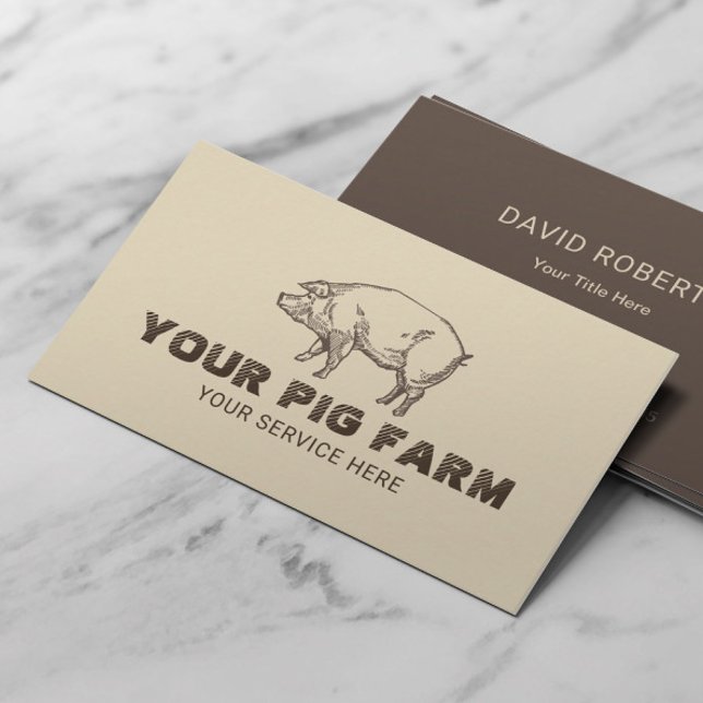 Pig Farm Livestock Pork Products Business Card (Creator Uploaded)