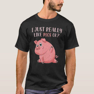 Pig Farmer Farm Animal Cute Piglet Pig T-Shirt