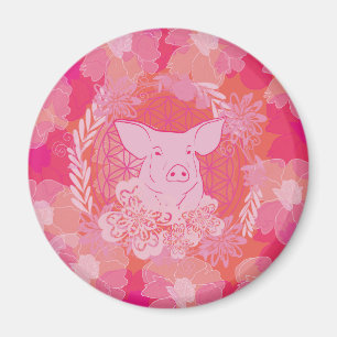 PiG Flower of life Magnet