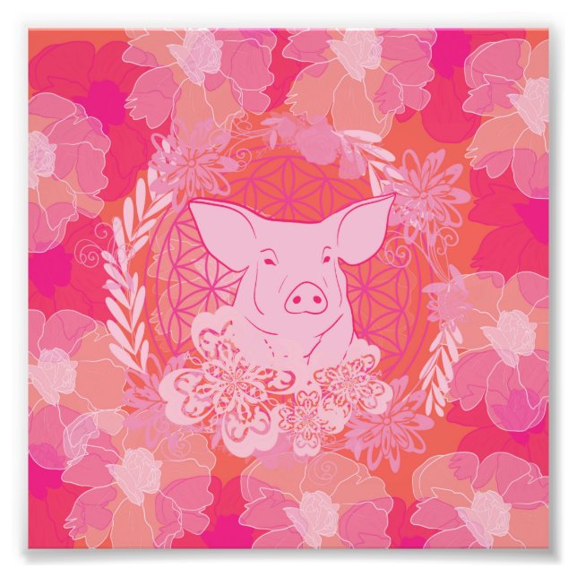 PiG Flower of life Photo Print (Front)