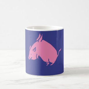 Pig fly coffee mug