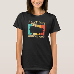 Pig For Men Women Farm Animal Swine Vintage Pig T-Shirt