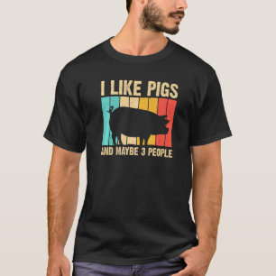 Pig For Men Women Farm Animal Swine Vintage Pig T-Shirt
