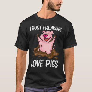 Pig For Men Women Hog Farmer Farm Animal 6 T-Shirt