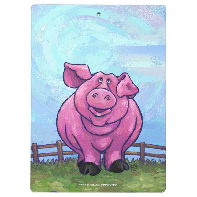 Pig Gifts & Accessories Clipboard (Back)